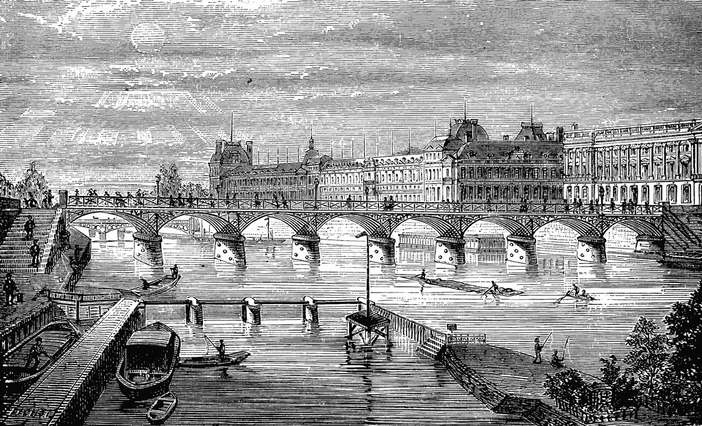 Illustration du pont des Arts et du Louvre, Dodge / Mary Mapes, 1886